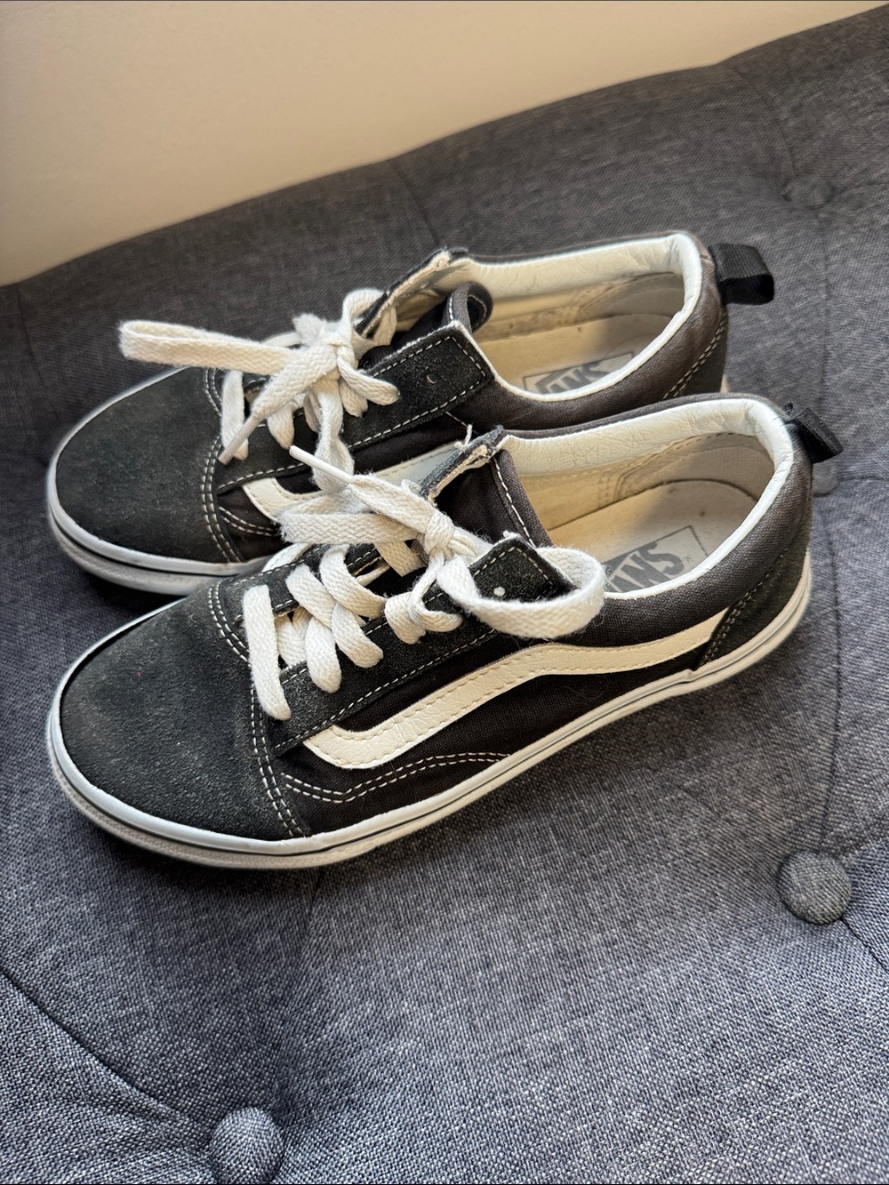 Vans Kids Black and White Old Skool Sneakers